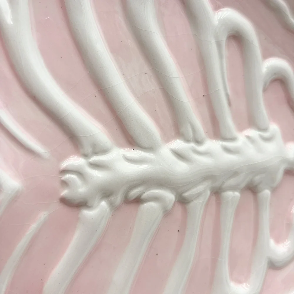Pink Heart Rib Cage Ceramic Tray Skeleton Bone Anatomical Decor Halloween